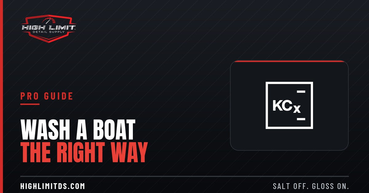 How to Wash a Boat - Pro Guide banner from High Limit Detail Supply