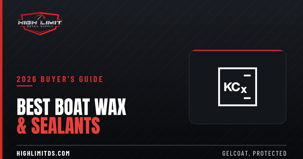 Best Boat Wax and Sealant 2026 Buyers Guide banner from High Limit Detail Supply