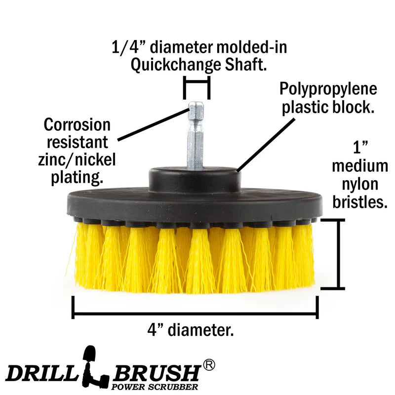 Drillbrush 4in flat brush, view 2