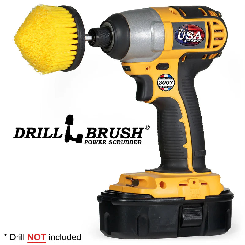 Yellow Corner Brush - Medium Bristles - Cone Shaped