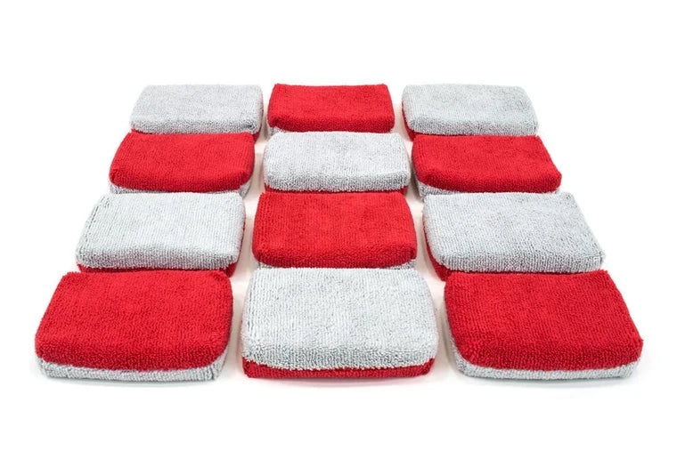 Thin [Saver Applicator] Terry Microfiber Coating Applicator Sponge with Plastic Barrier