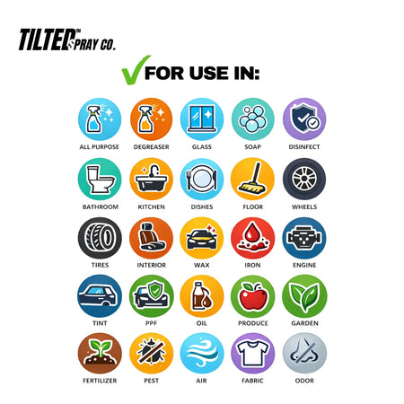 Tilted 360 Spray Bottle Adapter- 6pk — Product View by High Limit Detail Supply™