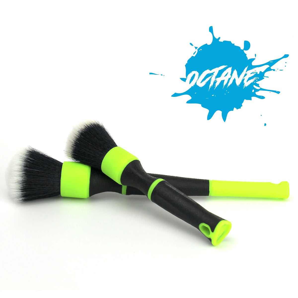 Detail Factory Octane Tri-Grip Ultra-Soft Brush Large, Ectoplasm Black & Lime