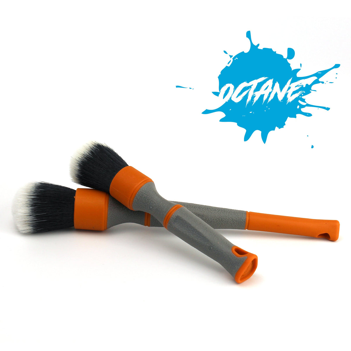 Detail Factory Octane Tri-Grip Ultra-Soft Brush Small, Solar Flare Orange & Gray