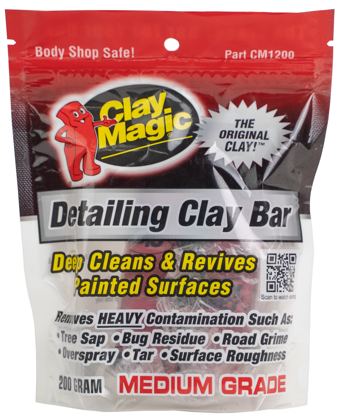 Clay Magic® Red Detailing Clay Bar - Medium Grade (CM1200)