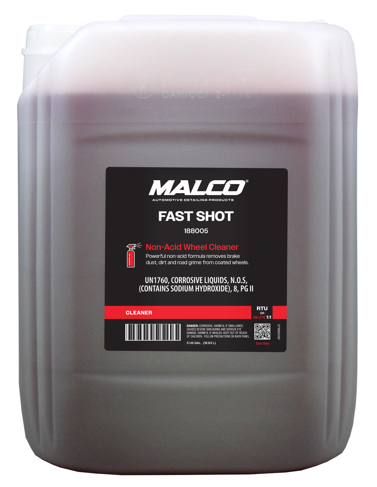 Fast Shot Wheel & Tire Cleaner Non-acid Formula, 5 Gal (188005)