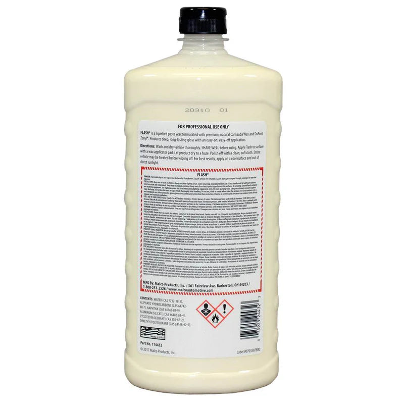 MALCO Flash® Liquid Paste Wax — side view | professional car detailing
