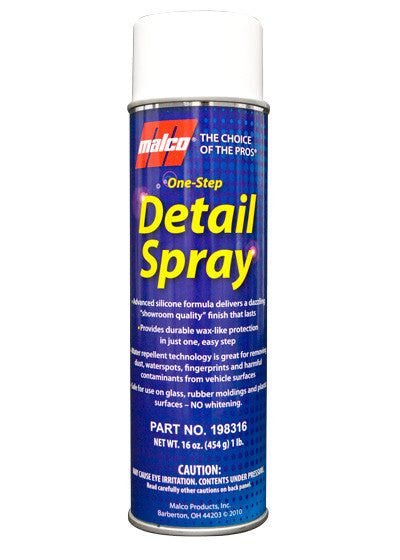 Malco One-Step Detail Spray 16 oz aerosol can, SKU 198316